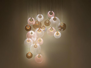 Стеклянный светодиодный подвесной светильник