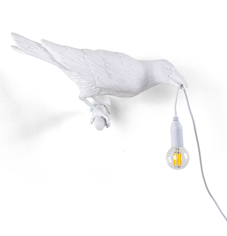 Светильник настенный Bird Lamp Looking Right, белый Seletti 14731 - Вид №5