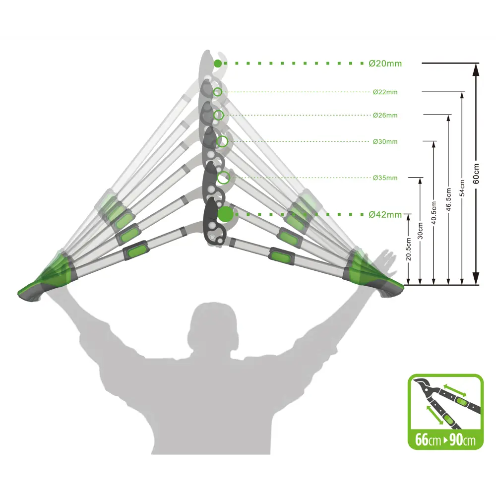 Телескопический сучкорез Geolia для профессиональной обрезки ветвей 81966056 STLM-0015861 - Вид №3