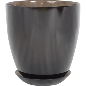 Горшок цветочный для орхидей Nina Glass ø15.8 h15.8 см v2 л стекло чёрный