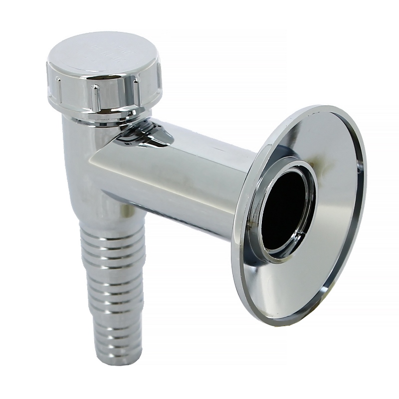 Сифон McAlpine для подключения слива бытовой техники с обр. клап. и отражателем выход D=32 мм хром WMV32CP - Вид №2