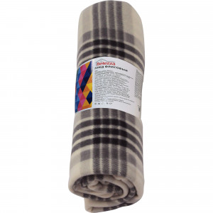 82553708 Плед «Basic» 130x170 см флис цвет белый/чёрный