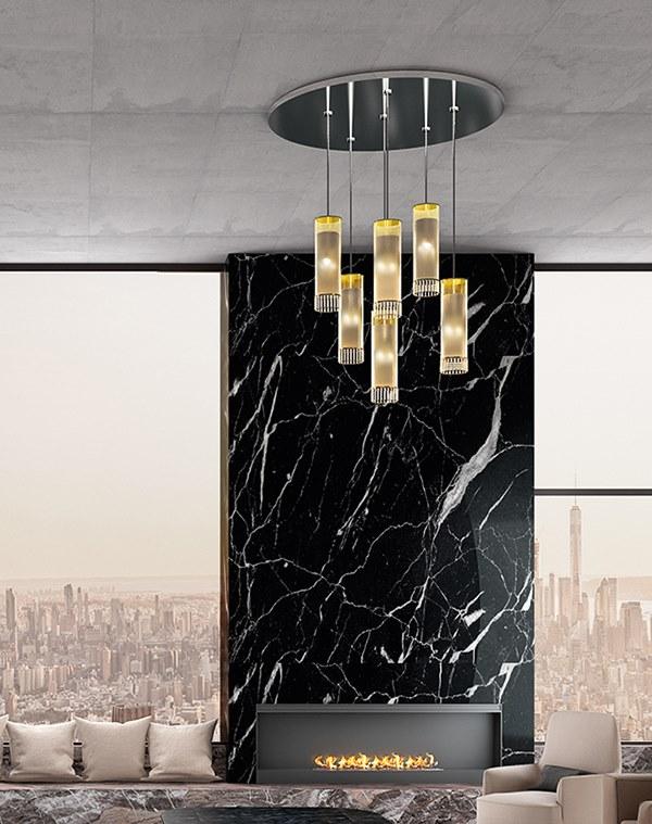 NEXO LUCE Светодиодная люстра из стали и стекла Oxen bespoke 2361a0 - Вид №1