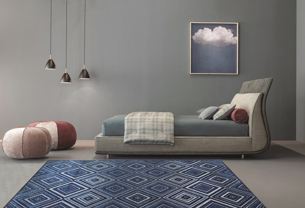 COLORISTICA Бельгийский ковер Синий CUBE Col.497323 160x230 - Вид №1