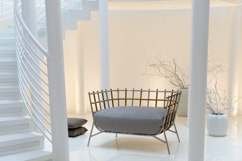 Unopiù Садовое кресло из нержавеющей стали и тика Tweed Twepol - Вид №8