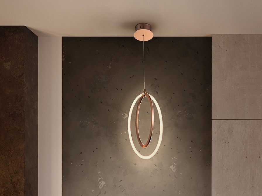 084249 Подвесной светильник LED 22Ø розовое золото Schuller Ocellis 