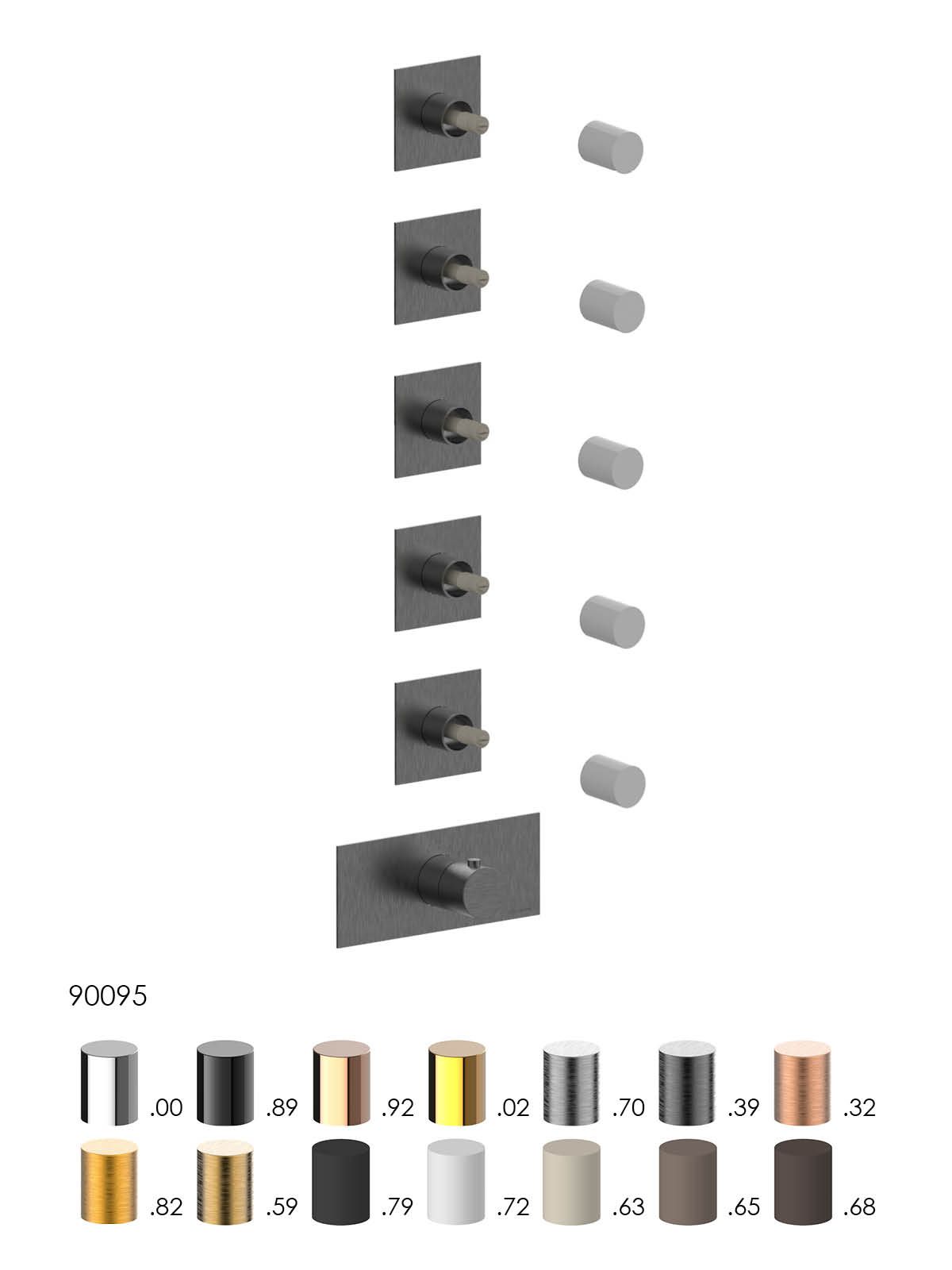 Термостатический смеситель для душа с 6 отверстиями Rubinetterie Frattini отдельная эстетика ARCH-00121846 - Вид №3