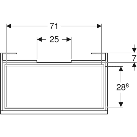 501.904.JK.1 Шкафчик для раковины Geberit Renova Plan, с одним выдвижным ящиком и одним внутренним выдвижным ящиком Geberit  - Вид №42