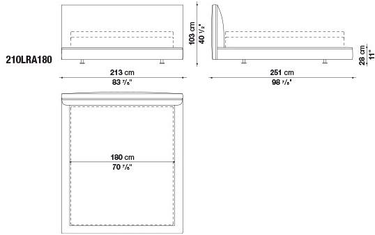 B&B Italia Двуспальная кровать из ткани Richard sun-id-1350707 - Вид №4