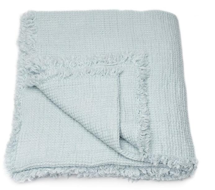 LinenMe Однотонный льняной плед ручной работы Washed waffle big 0914301  - Вид №5