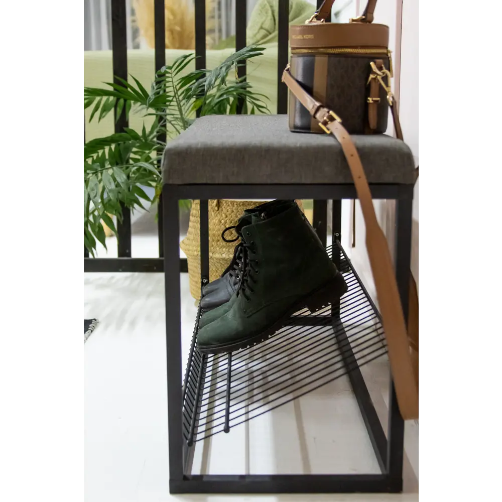 Santreyd Банкетка-обувница с мягким пуфом для прихожей 89373396 Черный муар STLM-1083477 - Вид №3