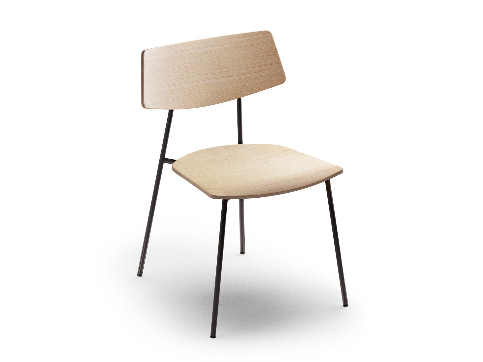 Штабелируемый стул из стали и дерева Sellex LISE ARCH-00013907