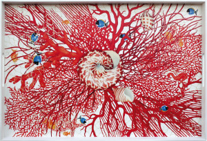 10638913 Taitu Поднос-панно Taitu "Кораллы" 66х45см Дерево