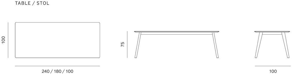 prostoria Прямоугольный обеденный стол Monk sun-id-1416849 - Вид №1