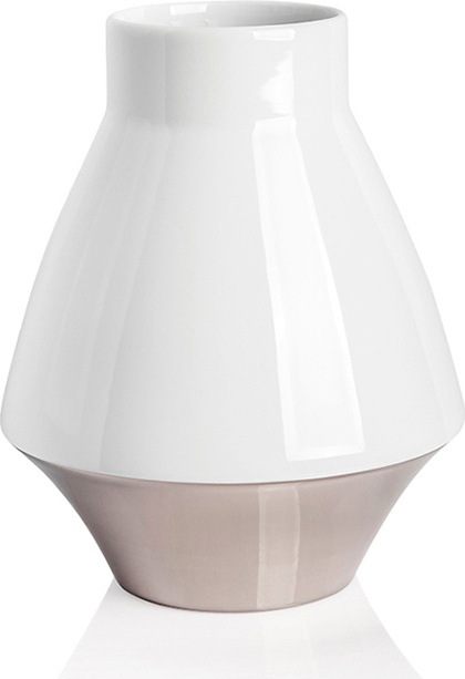 10607389 Haviland Ваза 24см "Графика" (белая с платиной) п/к Фарфор 