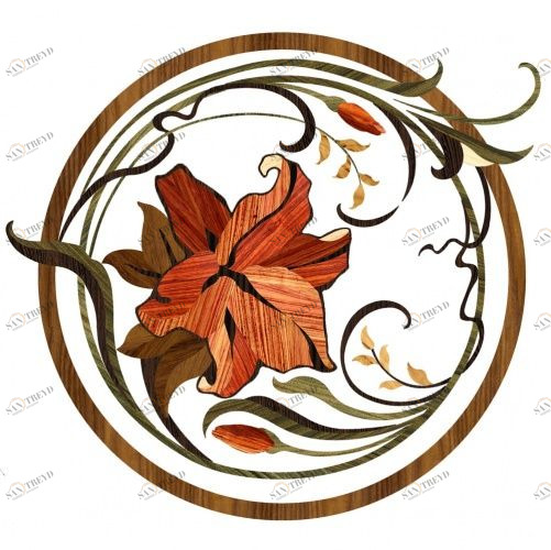 Художественный паркет Da Vinci Паркетный Декор 26-028 Дуб Селект (Гладкая) х1000 диаметр мм 26012028