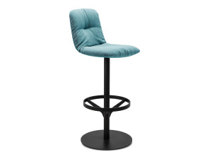 Тканевый поворотный барный стул со спинкой