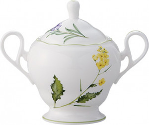 10613852 Noritake Сахарница Noritake "Английские травы" 360мл Фарфор костяной