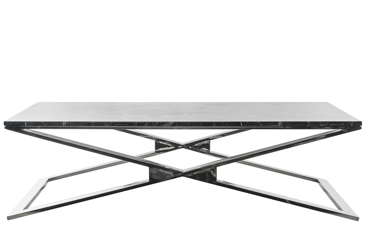 Кофейный столик черный 130 см ДОМАШНЯЯ ОБСТАНОВКА SKY COLLECTION 00-3886316 Хром;черный Santreyd  - Вид №1