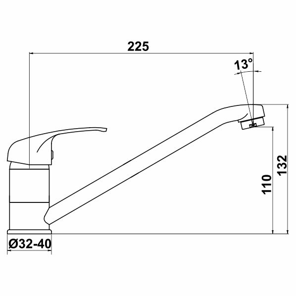 35-01 STROY  Смеситель для кухни  ARGO kran 3501stroy - Вид №1