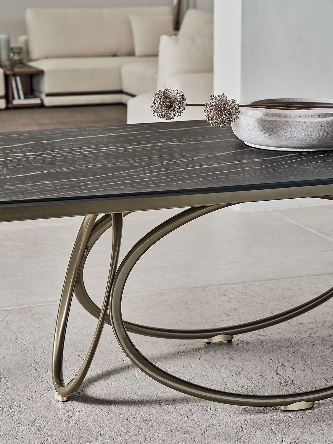 Прямоугольный обеденный стол из стали и дерева Bontempi Casa LOUIS ARCH-00017350 - Вид №5