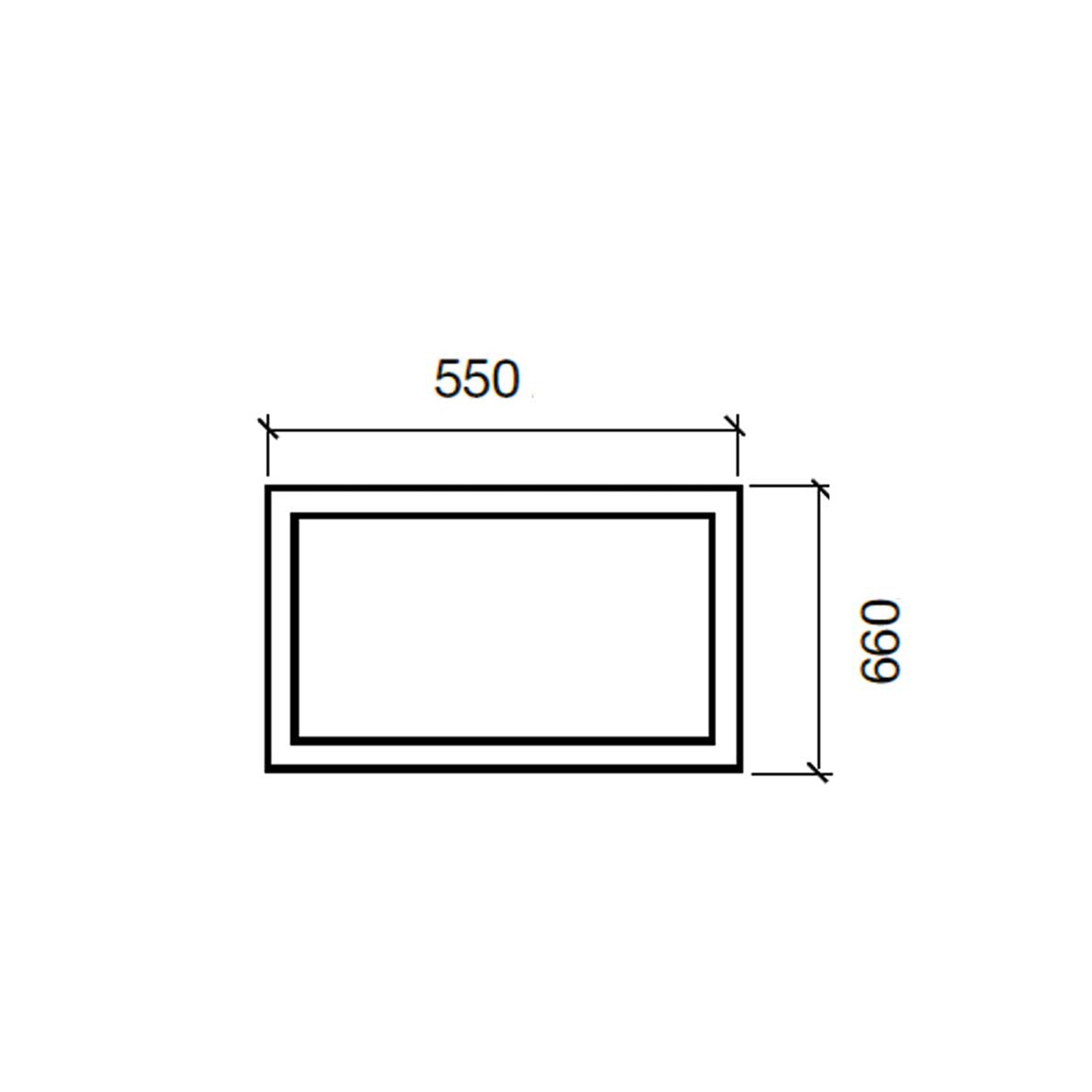 16944 SALGAR Зеркало GALIA 550 с прозрачной рамой 550 x 660 мм  - Вид №2