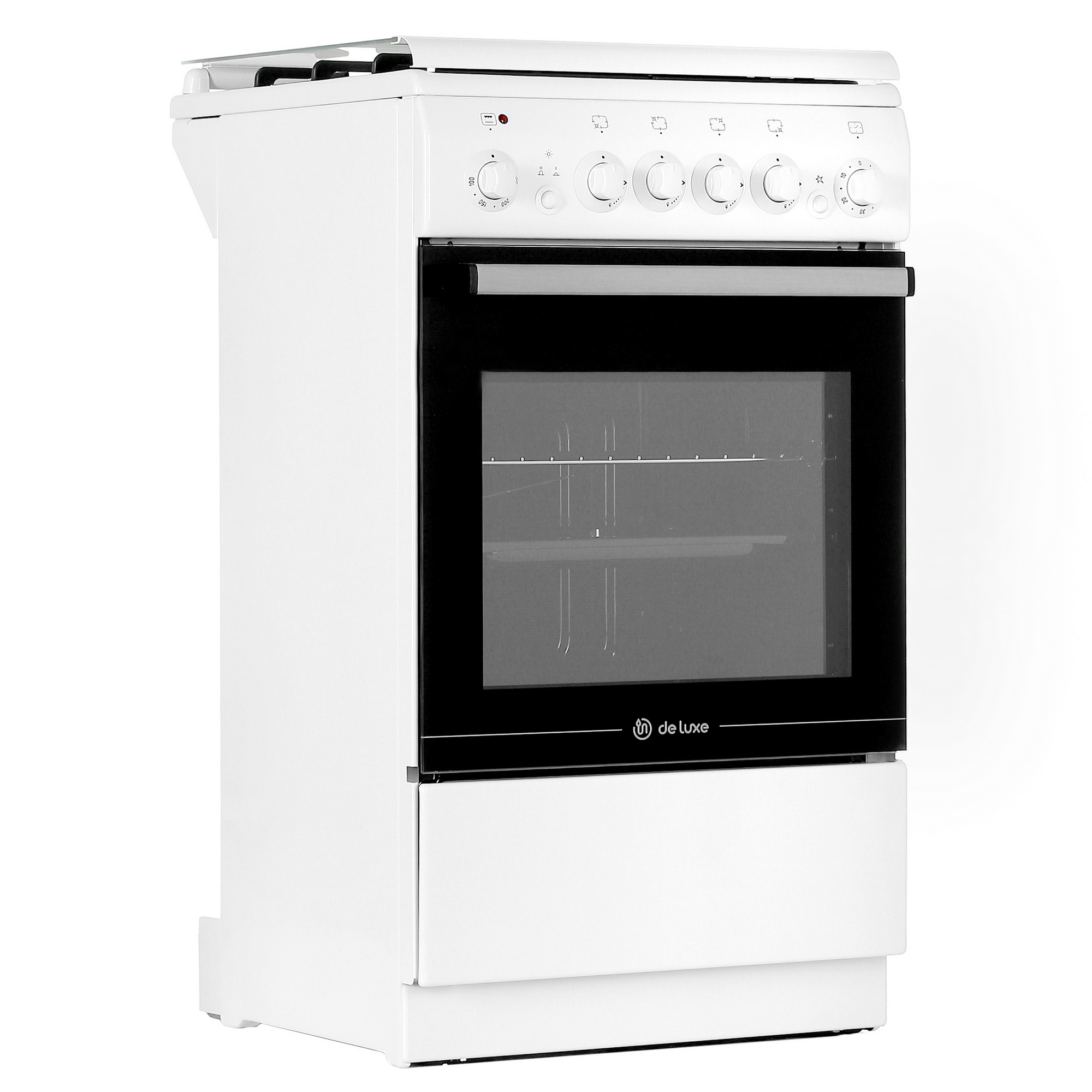 4813180 Комбинированная плита De Luxe 5040.42гэ (кр) ЧР-030 белый STDN-0105515 - Вид №1