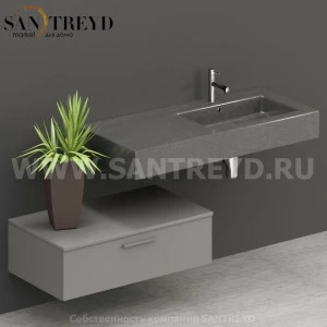 T09052TO2 Столешницы для использования в сочетании с тумбами и открытыми тумбами 90 см серая Globo ARREDO WOOD Италия