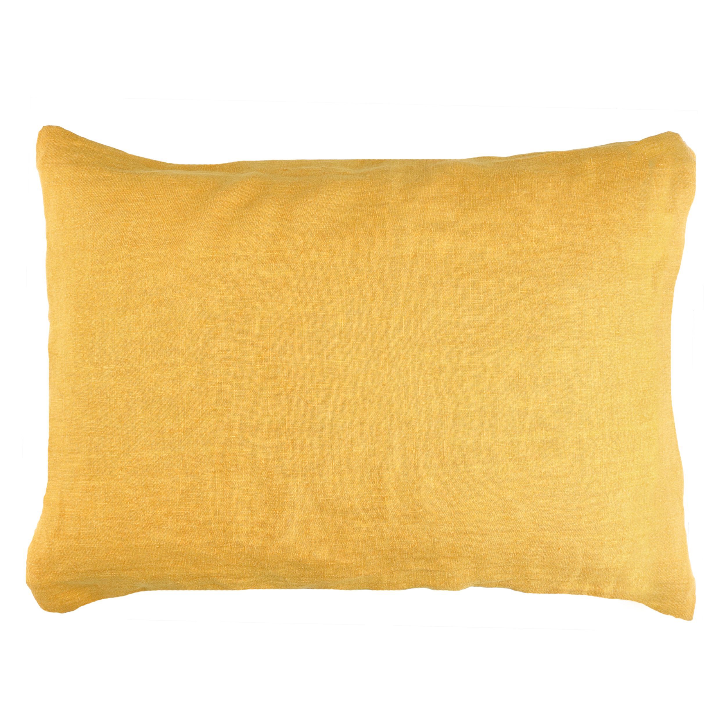 Прямоугольная однотонная льняная подушка POMAX BASICS ARCH-00153227 - Вид №49