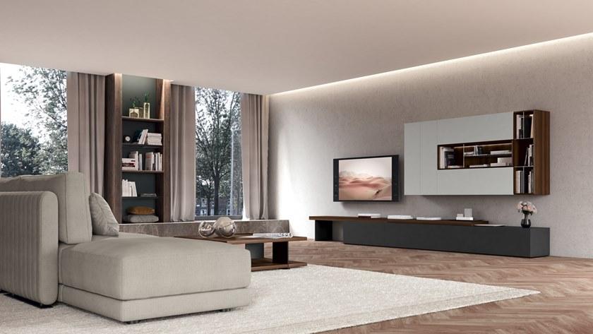 Febal Casa Низкий столик из фанерованной древесины с журнальной полкой sun-id-1447287 - Вид №3