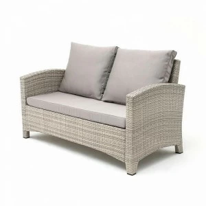 Диван прямой двухместный, искусственный ротанг плетеный серый AFINA  00-3860454 Серый