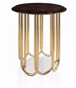 Turri Круглый мраморный журнальный столик на контракт