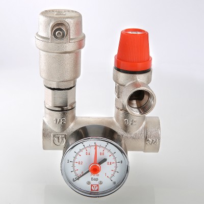 VT.460.0.0 Группа безопасности с латунным корпусом для котла Valtec 1"  - Вид №2