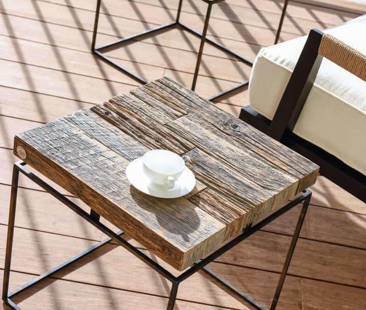 Garbarino Квадратный журнальный столик из дуба Graphic Gra 1 / gra 5 - Вид №1