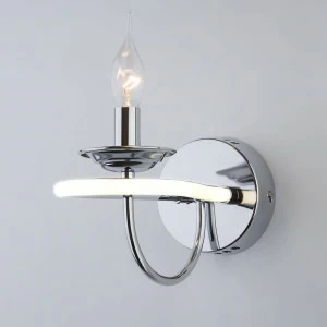 Бра металлическое хром Bogates 425/1 BOGATES СВЕЧА 00-3928773 Хром