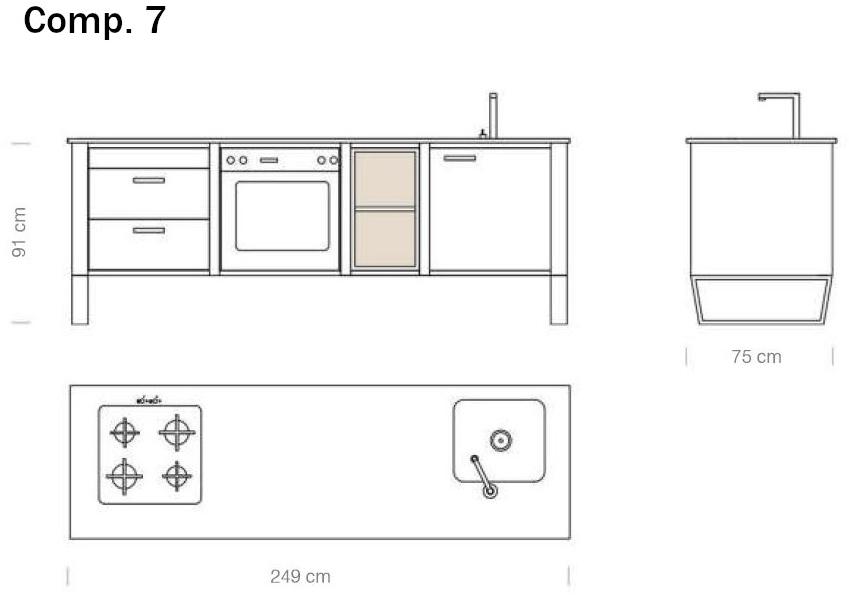 Lgtek Кухня из нержавеющей стали и дерева Window sun-id-1388816 - Вид №17