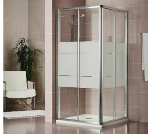 Duka Хрустальная душевая кабина с раздвижной дверцей Quadra – con profili verticali e orizzontali A-ce2