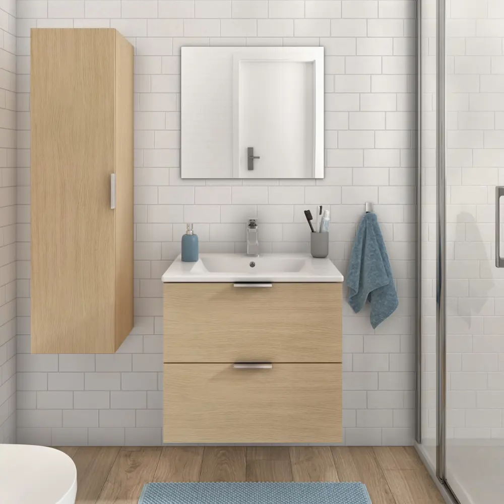 Пенал для ванной Sensea Essential 30x116x32 см цвет дуб 82597800 STLM-2156860 Без серии - Вид №11