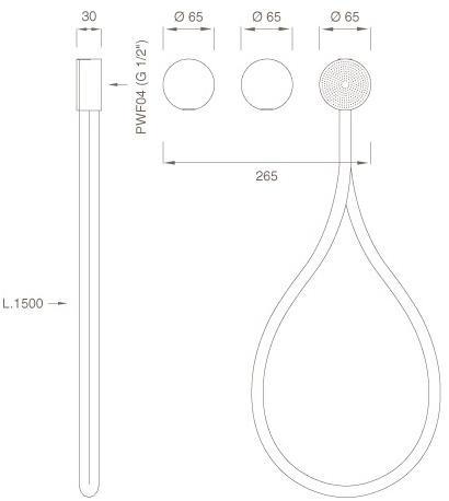 Ceadesign Смеситель для душа с ручным душем Giotto plus Gio 83 - Вид №1
