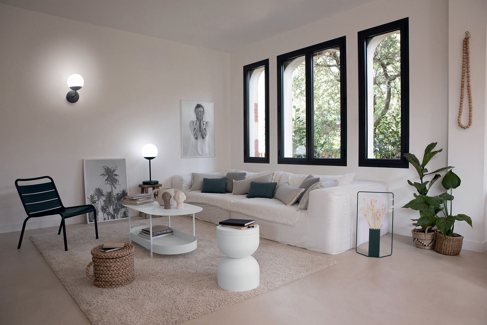 Алюминиевый и стеклянный наружный настенный светильник Fermob Mooon! ARCH-00055615 - Вид №5