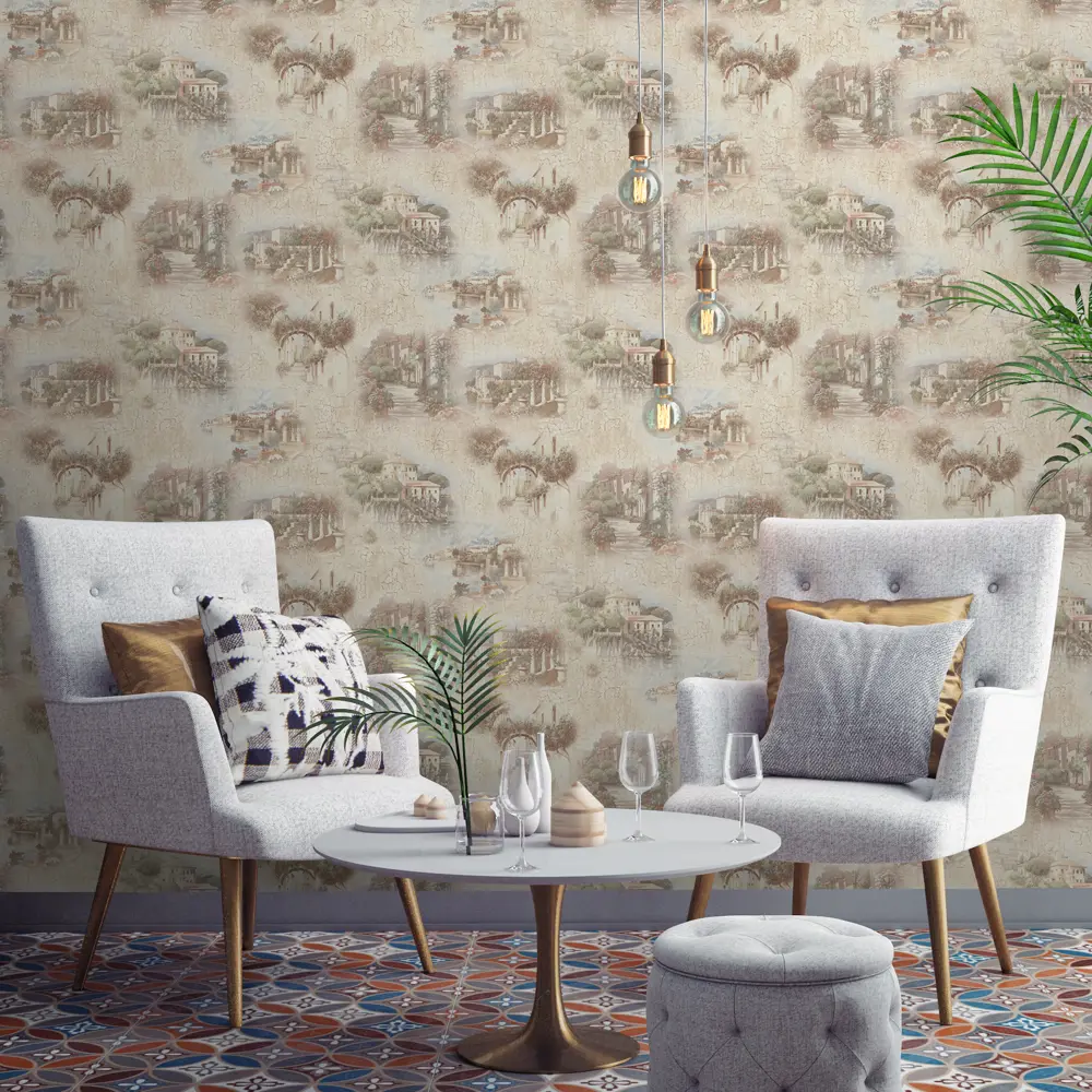 Обои флизелиновые Vog Collection Комо бежевые 1.06 м VV71734-22 STLM-2016298 - Вид №2