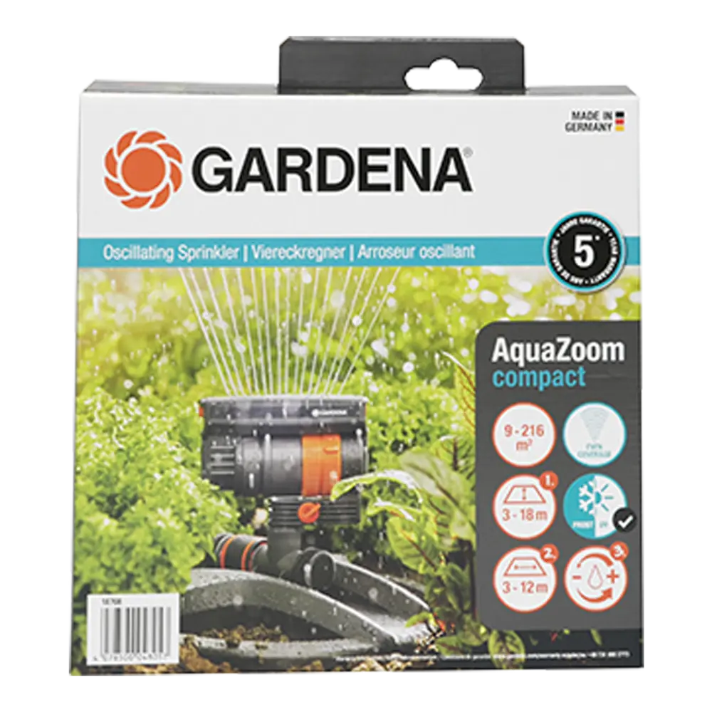 Дождеватель для полива осциллирующий Gardena AquaZoom compact, 216 (м²) STLM-2036132 - Вид №1