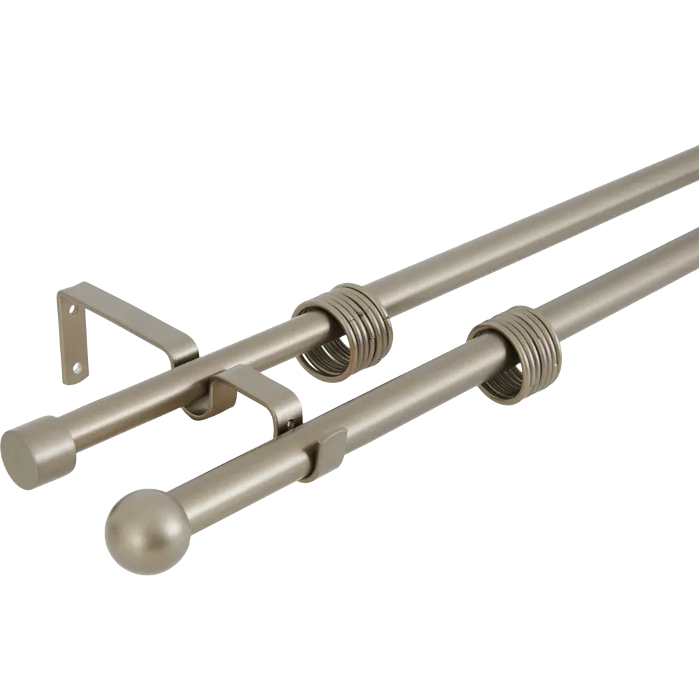 Карниз двухрядный раздвижной 160-320 см металл цвет графит ORBIS STLM-2045665