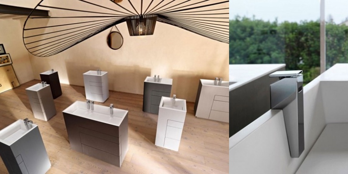 Комбинация ванной комнаты T101 в отделке SHORT 64 Milltek/Rovere Barrique MILLDUE TOUCH TOUCH101 - Вид №2