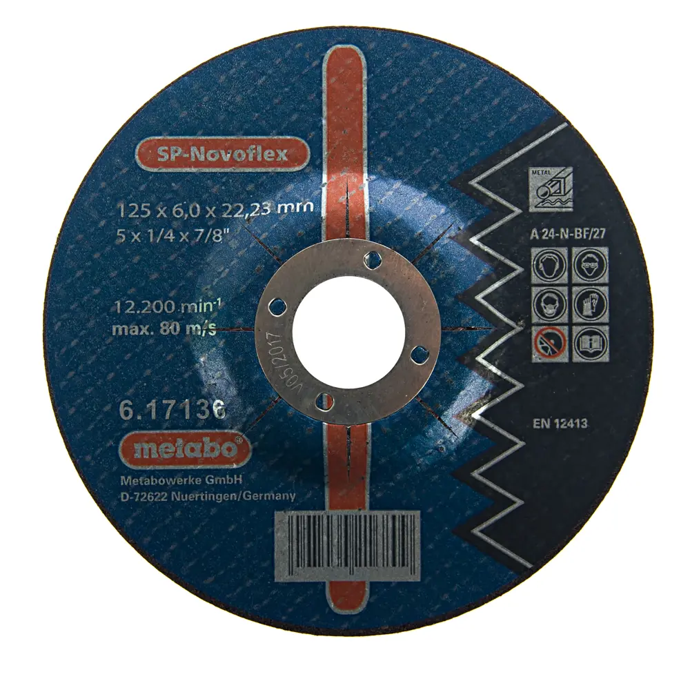 Диск зачистной по металлу тип 27 Metabo 617024000 125x22.2x6 мм 18114268 STLM-2091546 