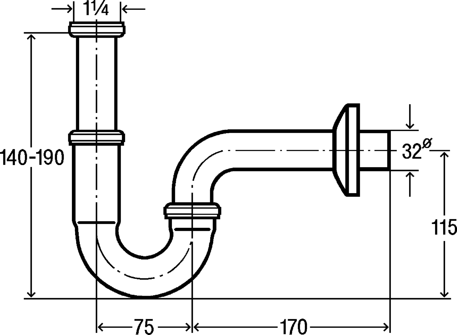 Канализационная арматура  Сифоны для умывальников и биде  Трубные сифоны VIEGA 122 515 Модель 5611 Santreyd  - Вид №3