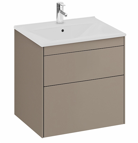 47437 IFO Sense тумба под умывальник с двумя ящиками, W = 600 мм, W1 = 610 мм, темно-серый - Вид №5