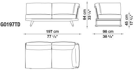B&B Italia Outdoor Диван с шезлонгом Gio sun-id-1442753 - Вид №11