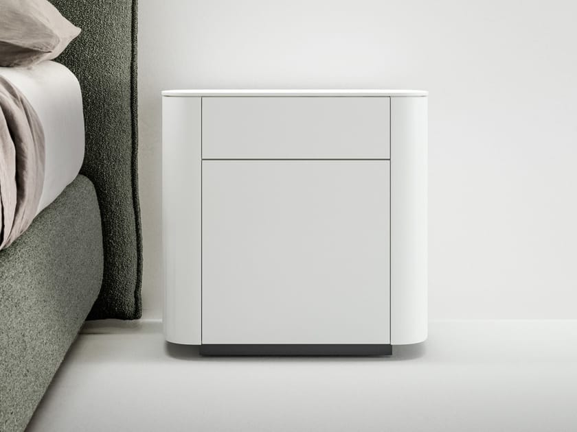 Деревянная прямоугольная тумбочка с ящиками Caccaro Side ARCH-00132976