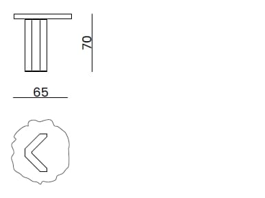 Высокий круглый керамический журнальный столик Bizzotto Italia Symphony-Infinity ARCH-00143573 - Вид №8